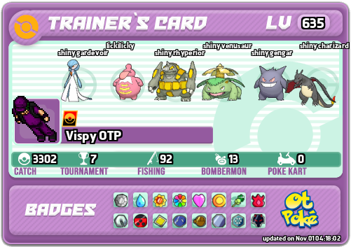 Vispy OTP Card otPokemon.com