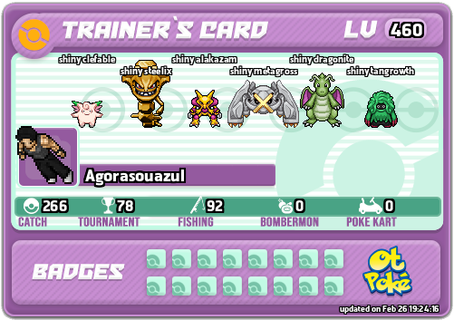 Agorasouazul Card otPokemon.com