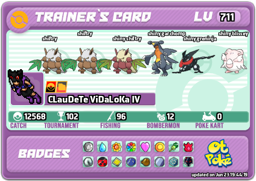 CLauDeTe ViDaLoKa IV Card otPokemon.com