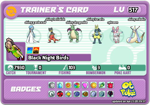 Black Night Birds Card otPokemon.com