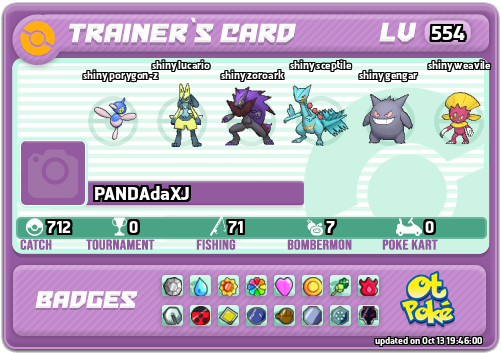 PANDAdaXJ Card otPokemon.com