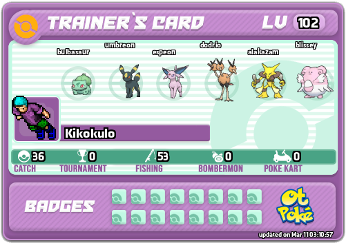 Kikokulo Card otPokemon.com