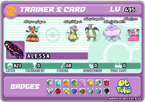 A L E S S A Card otPokemon.com