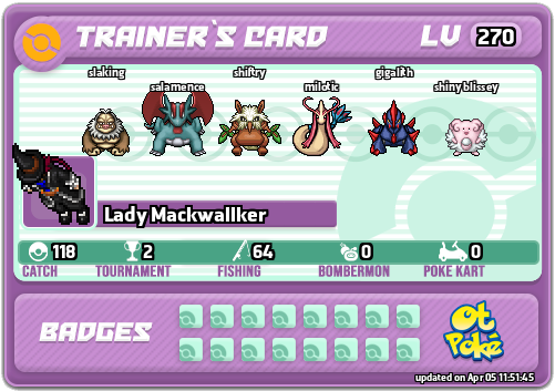 Lady Mackwallker Card otPokemon.com