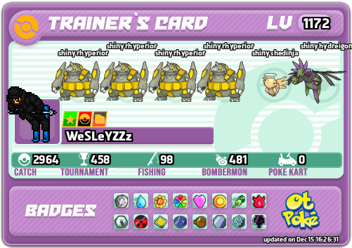 WeSLeYZZz Card otPokemon.com