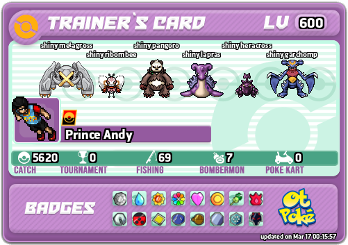 Prince Andy Card otPokemon.com