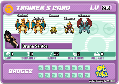 Bruna Santos Card otPokemon.com