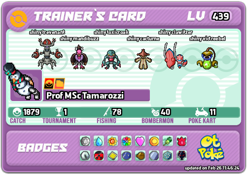 Prof MSc Tamarozzi Card otPokemon.com