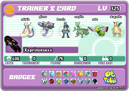 Xxprinsesaxx Card otPokemon.com