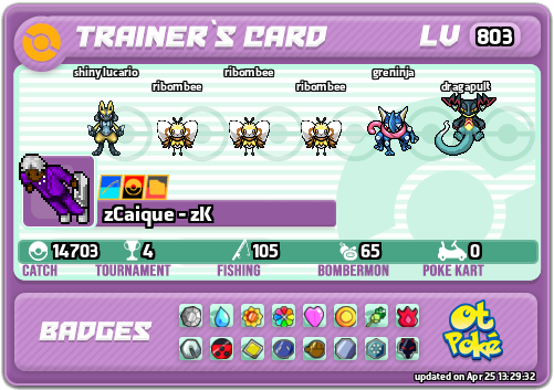 zCaique - zK Card otPokemon.com