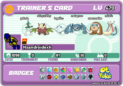 Hxandroidexh Card otPokemon.com