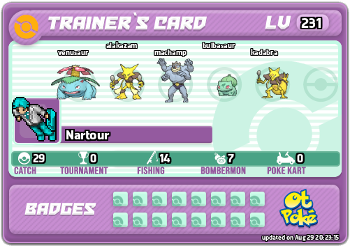 Nartour Card otPokemon.com