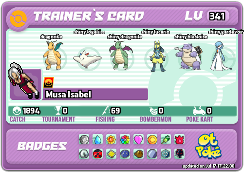 Musa Isabel Card otPokemon.com