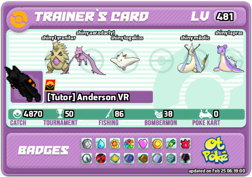 [Tutor] Anderson VR Card otPokemon.com