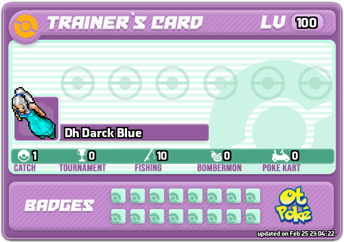 Dh Darck Blue Card otPokemon.com