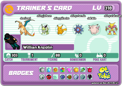 Willian Anzolin Card otPokemon.com