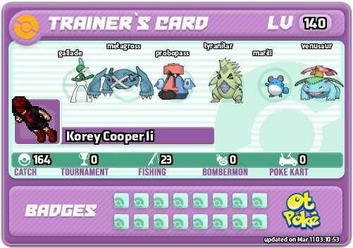 Korey Cooper Ii Card otPokemon.com