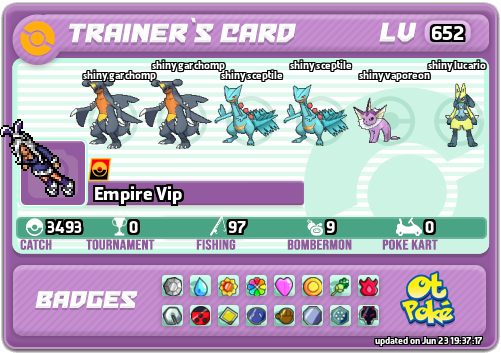 Empire Vip Card otPokemon.com