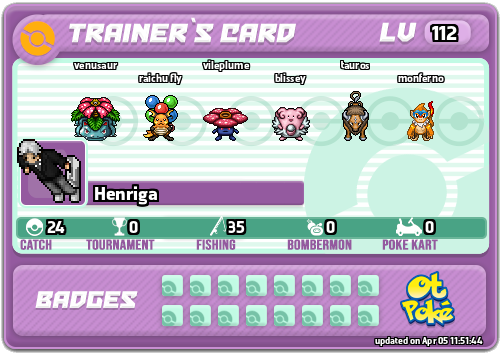 Henriga Card otPokemon.com