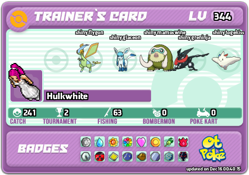 Hulkwhite Card otPokemon.com