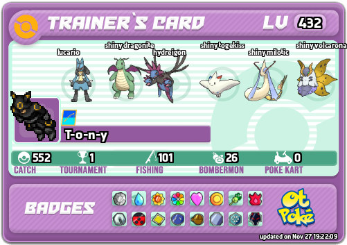T-o-n-y Card otPokemon.com