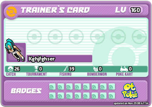 Kghjfghser Card otPokemon.com