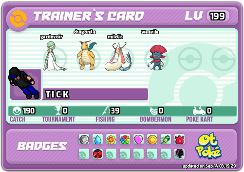 T I C K Card otPokemon.com