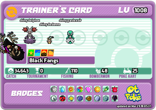 Black Fangs Card otPokemon.com