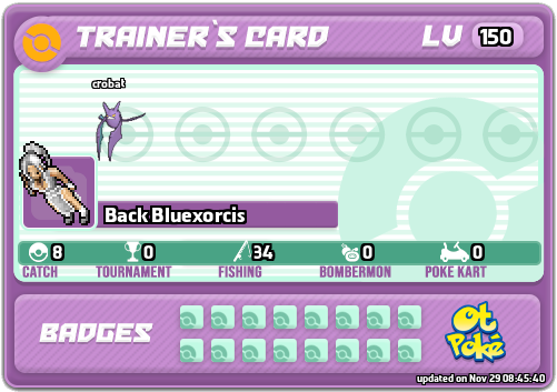 Back Bluexorcis Card otPokemon.com