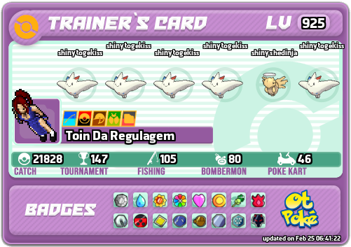 Toin Da Regulagem Card otPokemon.com