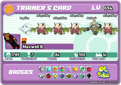 Maxwell B Card otPokemon.com