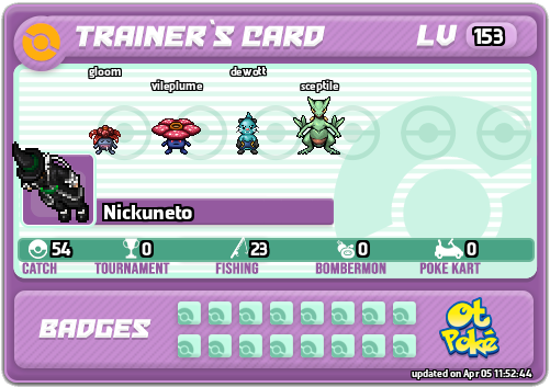 Nickuneto Card otPokemon.com