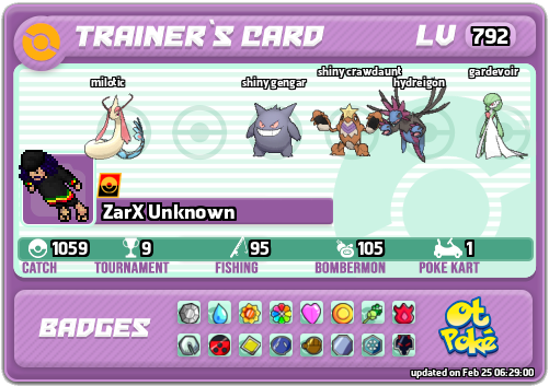 ZarX Unknown Card otPokemon.com