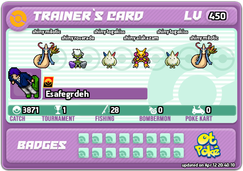 Esafegrdeh Card otPokemon.com