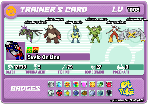 Savio On Line Card otPokemon.com