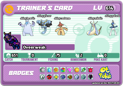 Oveerweak Card otPokemon.com