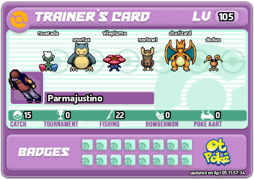Parmajustino Card otPokemon.com