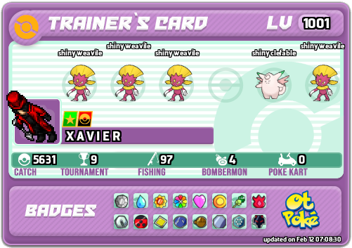 X A V I E R Card otPokemon.com