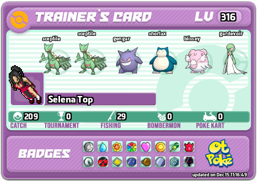 Selena Top Card otPokemon.com