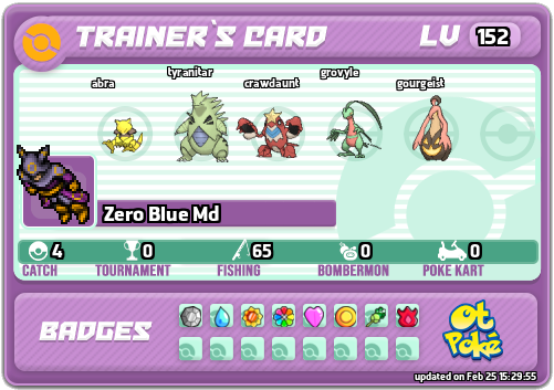 Zero Blue Md Card otPokemon.com