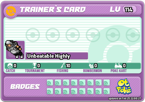 Unbeatable Highly Card otPokemon.com