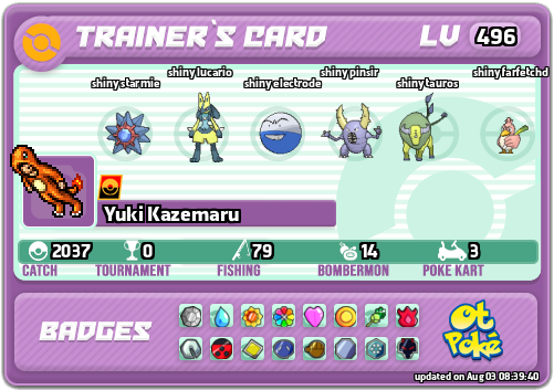 Yuki Kazemaru Card otPokemon.com