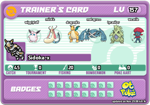 Sidoka-x Card otPokemon.com