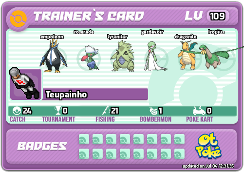 Teupainho Card otPokemon.com