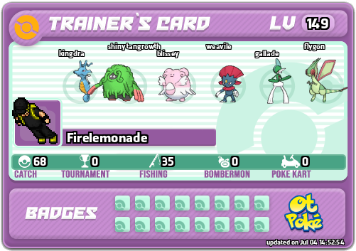 Firelemonade Card otPokemon.com