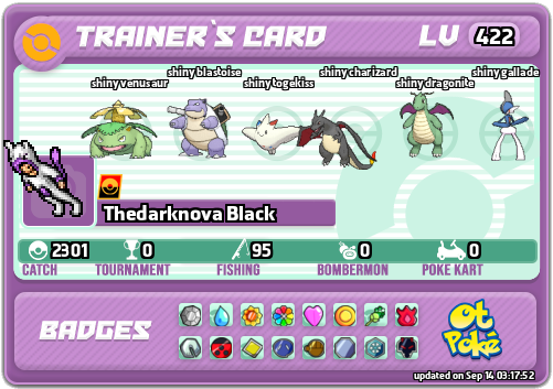 Thedarknova Black Card otPokemon.com