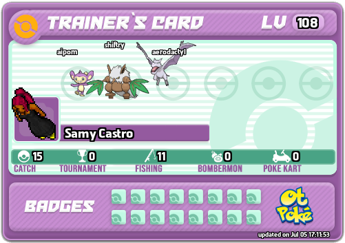Samy Castro Card otPokemon.com