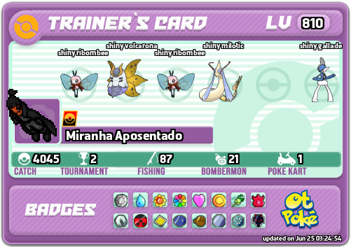 Miranha Aposentado Card otPokemon.com
