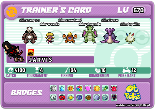 J A R V I S Card otPokemon.com