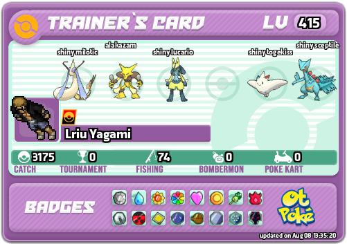 Lriu Yagami Card otPokemon.com